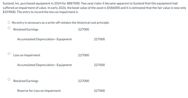 Solved Sunland Inc Purchased Equipment In 2024 For Chegg