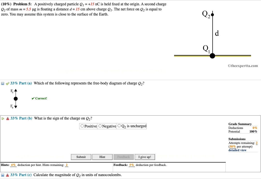 Solved 10 Problem 5 A Positively Charged Particle Chegg