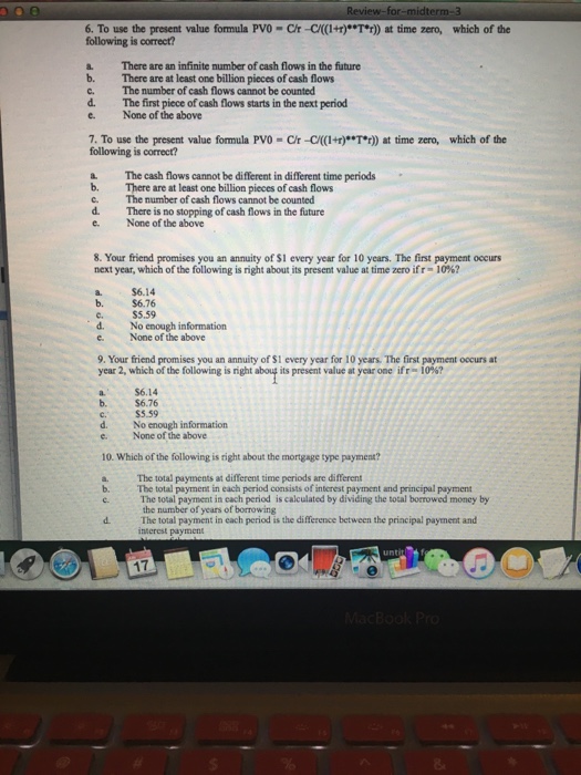 Solved 6 To Use The Present Value Formula PVO Ch CCI T Chegg