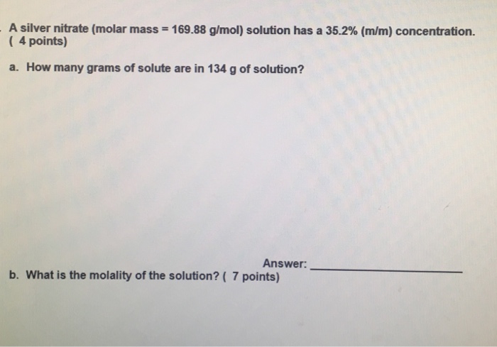 What is the molar mass of AgNO3?
