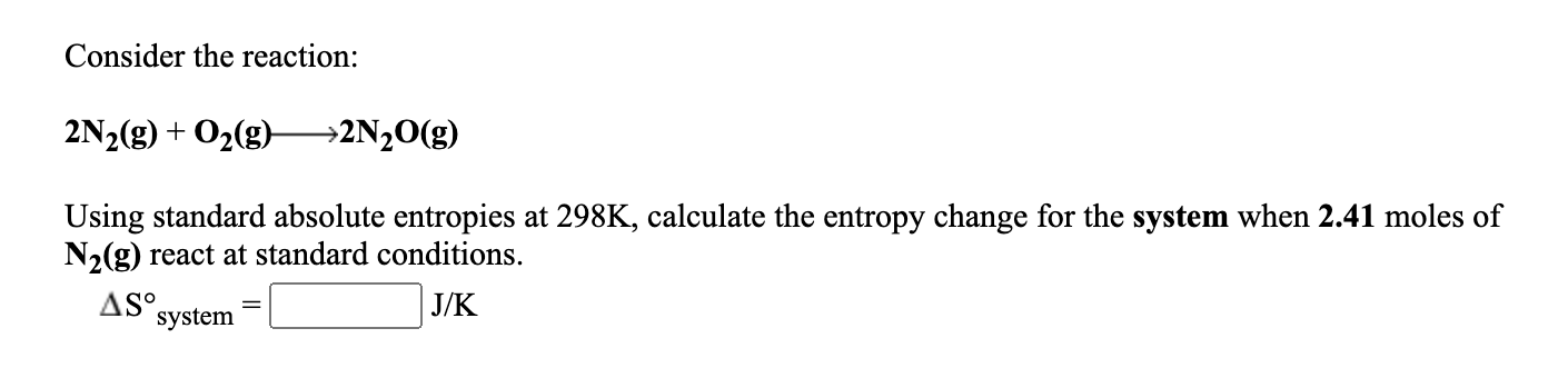 Solved Consider The Reaction N G O G N O G Using Chegg