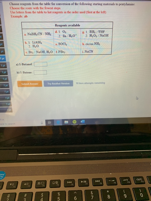 Solved Choose Reagents From The Table For Conversion Of The Chegg