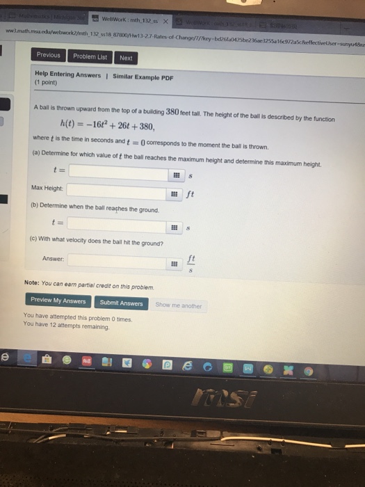 Solved Ww Math Msu Edu Webwork Mth Chegg