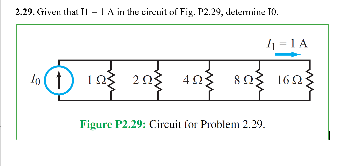 Solved 2 29 Given That I1 1 A In The Circuit Of Fig Chegg