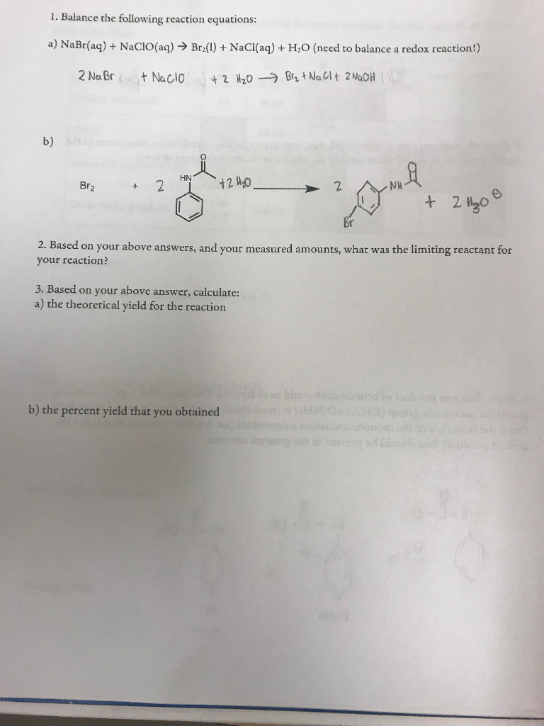 Solved Chem Bromination Of Acetanilide Data Sheet Grade Chegg