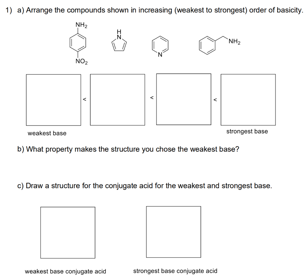 Solved A Arrange The Compounds Shown In Increasing Chegg