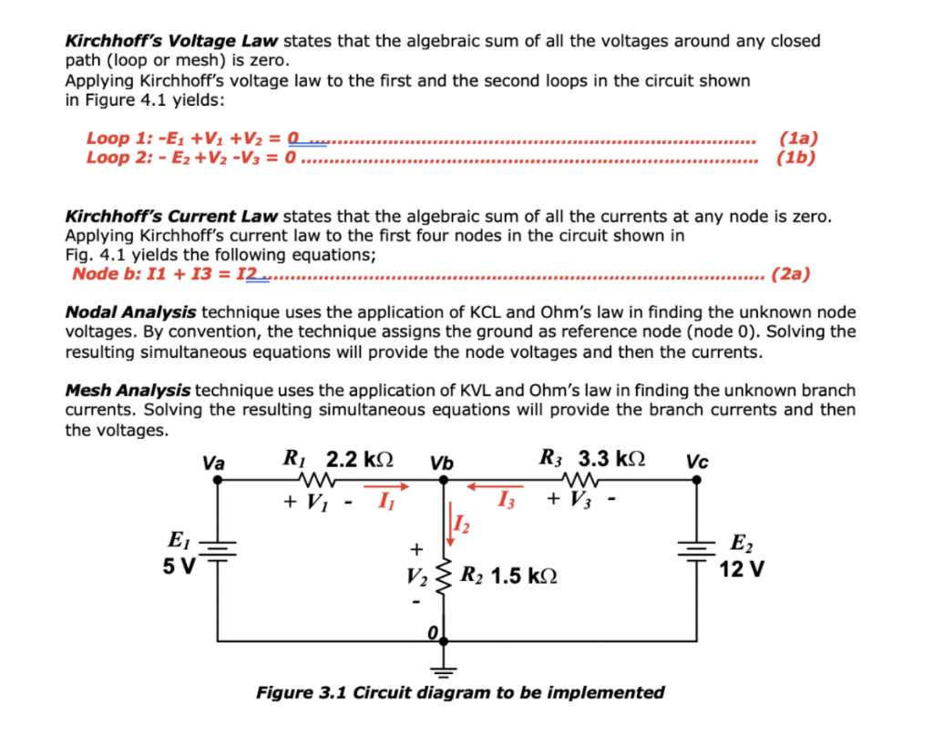 Solved Kirchhoff S Voltage Law States That The Algebraic Sum Chegg