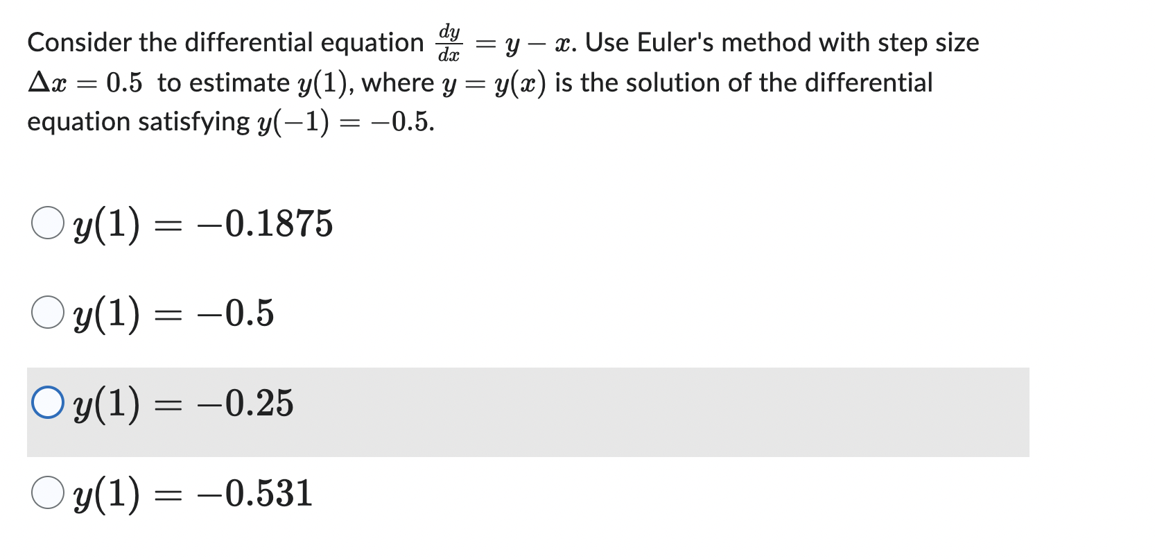 Solved Use Separation Of Variables To Solve Dxay Ex 1y 2 Chegg