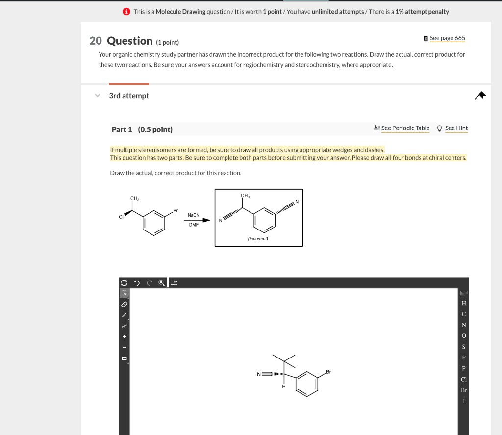 Solved This Is A Molecule Drawing Question It Is Worth 1 Chegg