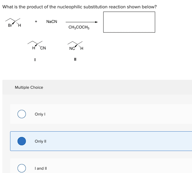 Solved What Is The Product Of The Nucleophilic Substitution Chegg