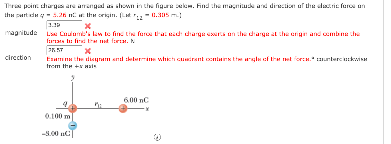 Solved Three Point Charges Are Arranged As Shown In The Chegg