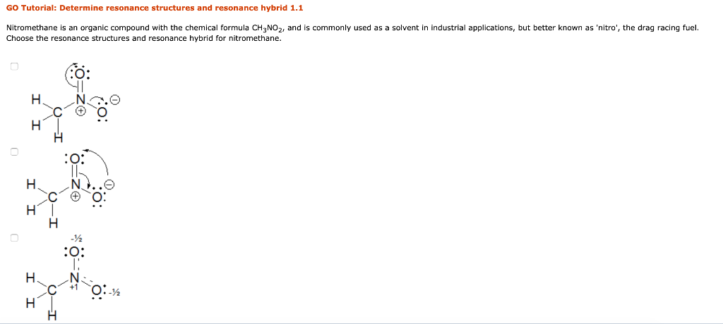 Solved Go Tutorial Predicting Resonance Structures Chegg