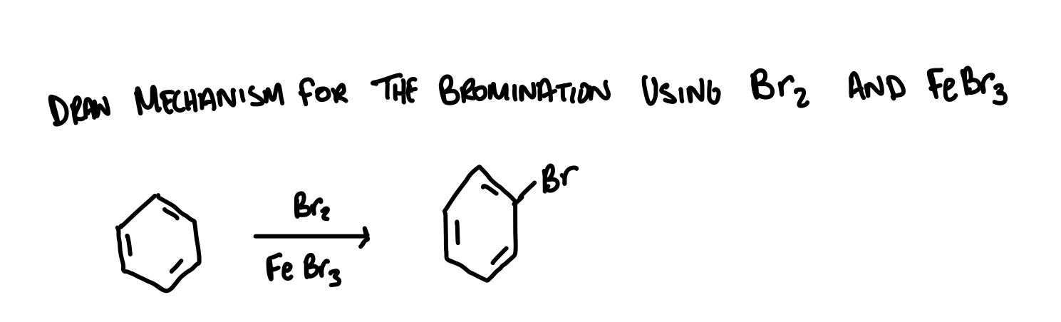 Solved Draw MECHANISM for THE BROMINATION USING Brą AND Fe Chegg