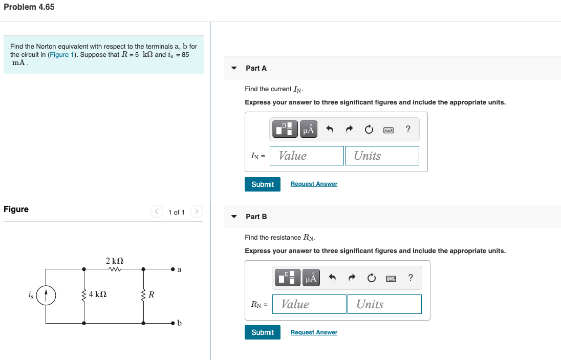 Solved Problem Find The Norton Equivalent With Respect Chegg