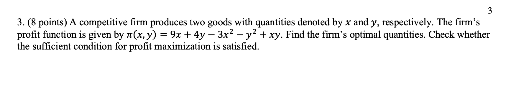 Solved Points A Competitive Firm Produces Two Goods Chegg