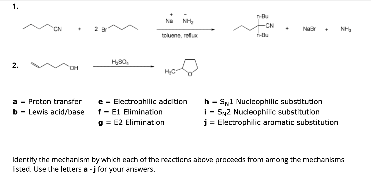 Solved A Proton Transfere Electrophilic Additionh SN1 Chegg