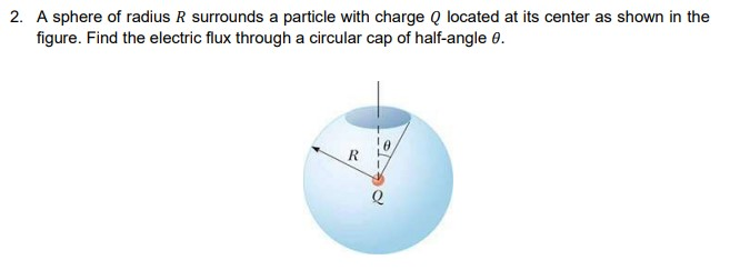 Solved A Sphere Of Radius R Surrounds A Particle With Chegg