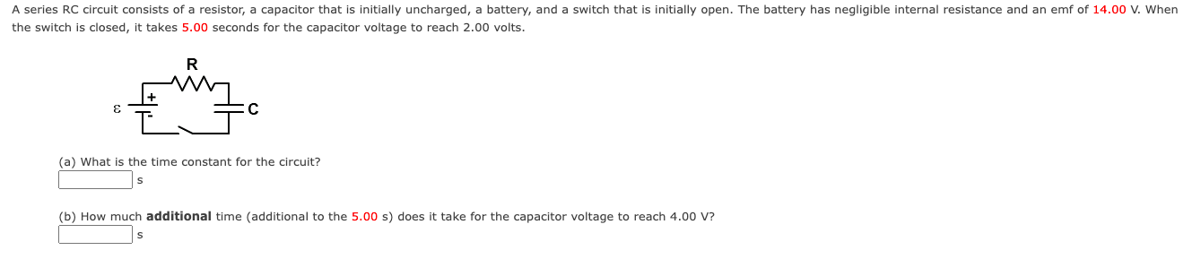 Solved A Series Rc Circuit Consists Of A Resistor A Chegg