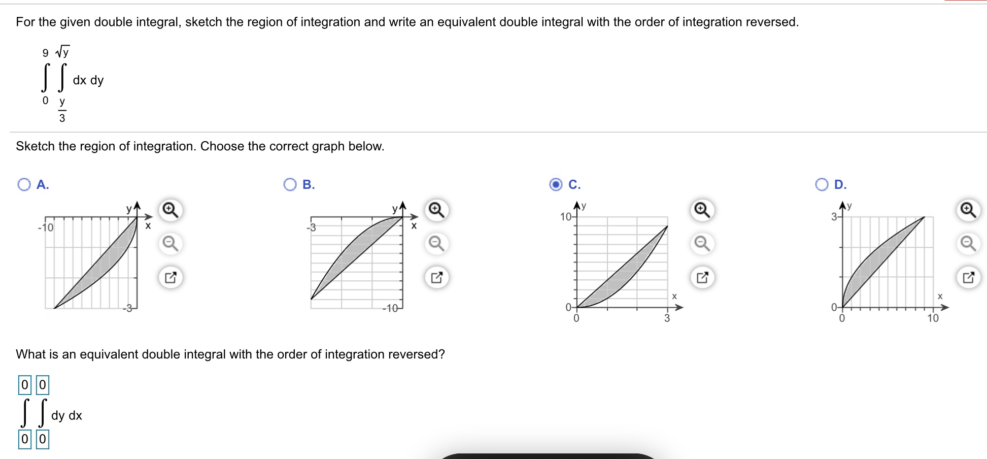 Solved For The Given Double Integral Sketch The Region Of Chegg