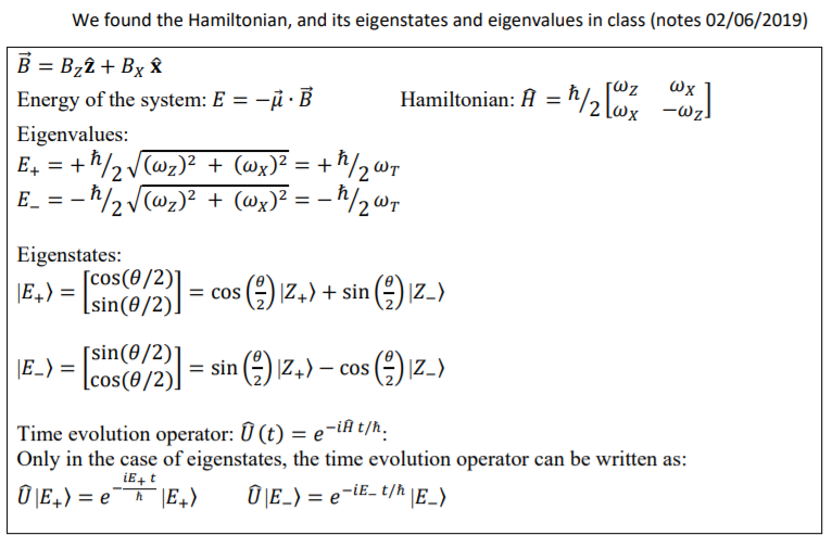 Solved We Found The Hamiltonian And Its Eigenstates And Chegg