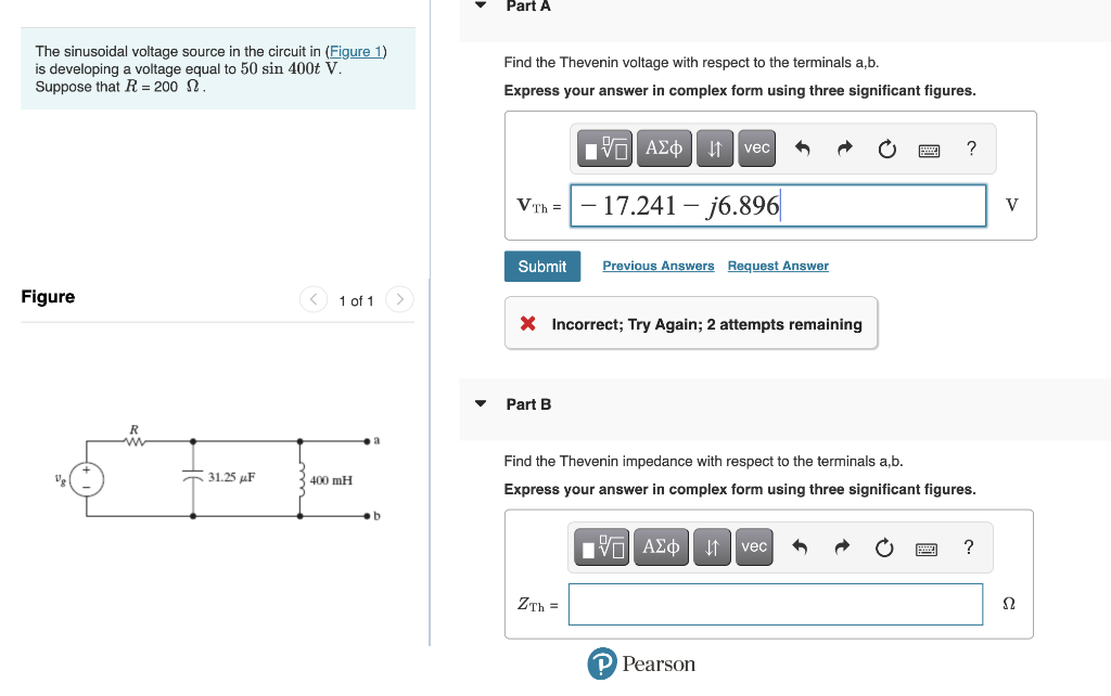 Solved The Sinusoidal Voltage Source In The Circuit In Chegg