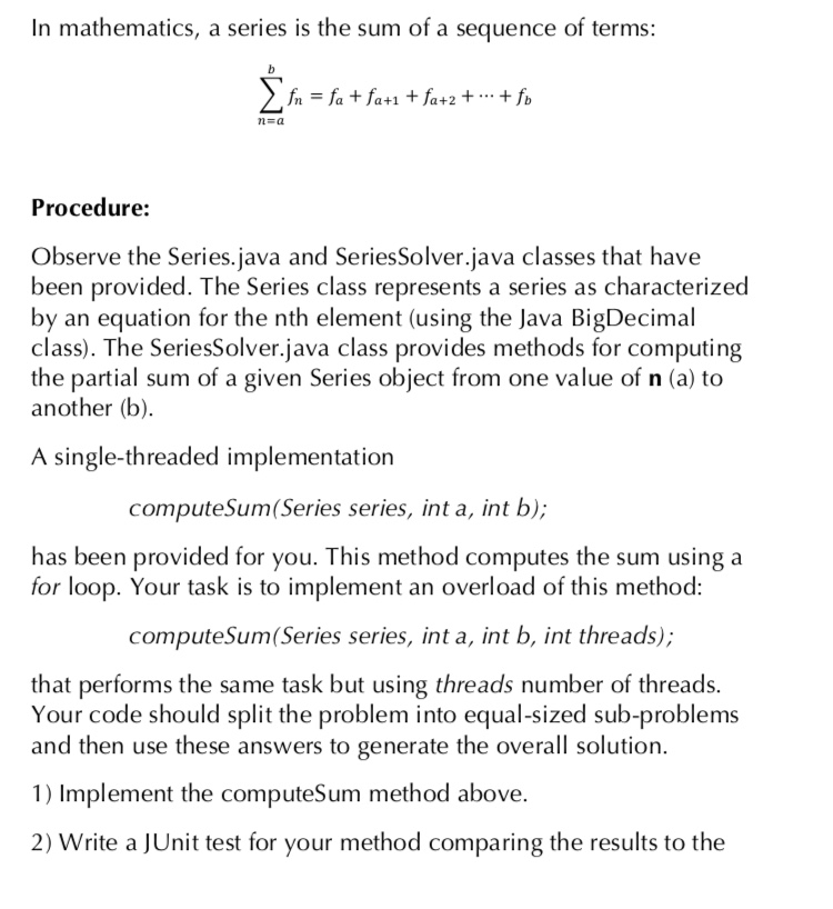 In Mathematics A Series Is The Sum Of A Sequence Of Chegg