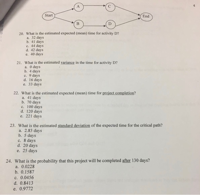 Solved Use The Following To Answer Questions 20 24 Time Chegg