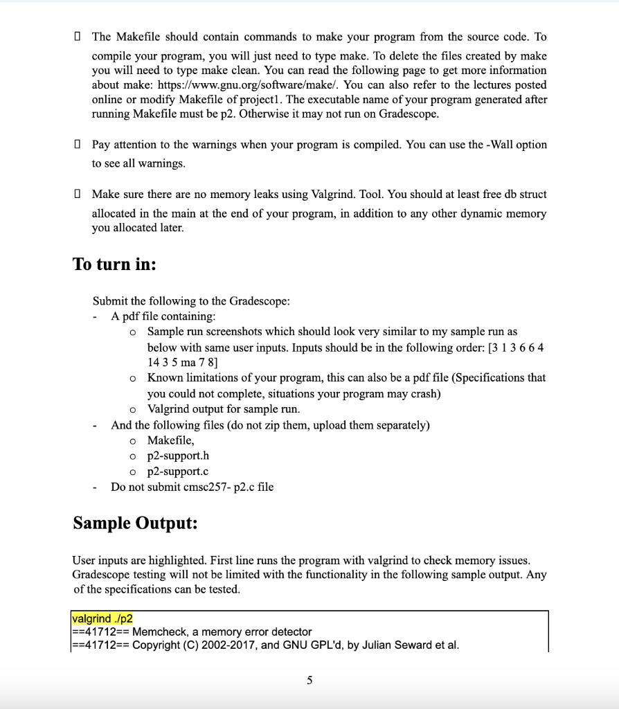 Solved Project 2 C Strings And Structs Objectives The Chegg