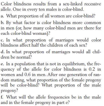 Solved Color Blindness Results From A Sex Linked Recessive Chegg