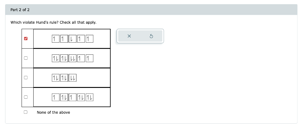 Solved Which Violate The Pauli Exclusion Principle Check Chegg