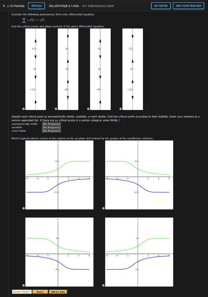 Solved 6 5 Points DETAILS ZILLDIFFEQ8 2 1 025 0 1 Chegg