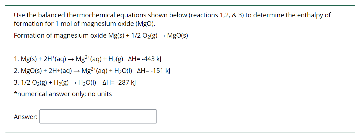 Solved Use The Balanced Thermochemical Equations Shown Below Chegg