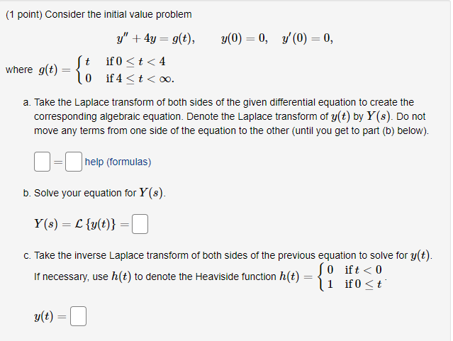 Solved Point Consider The Initial Value Chegg