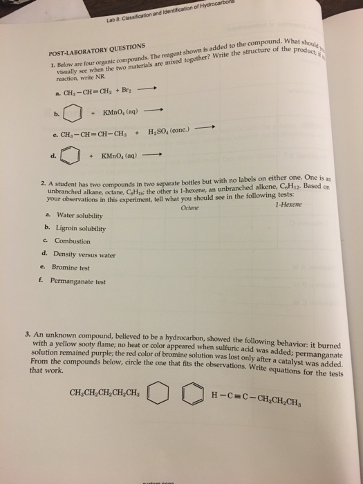 Solved Of And Lab 8 POST LABORATORY QUESTIONS 1 Below Are Chegg