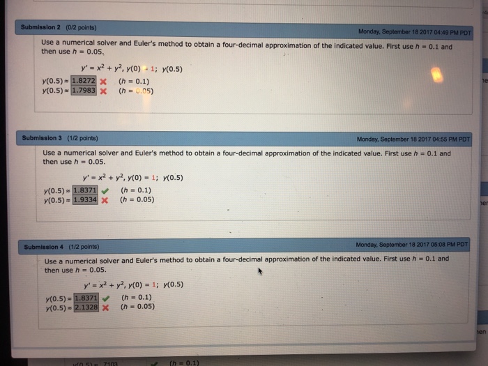 Solved Use A Numerical Solver And Euler S Method To Obtain A Chegg