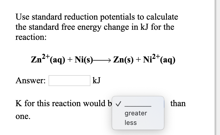 Solved Use Standard Reduction Potentials To Calculate The Chegg