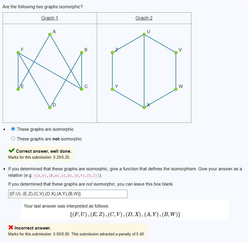 Solved Are The Following Two Graphs Isomorphic These Chegg