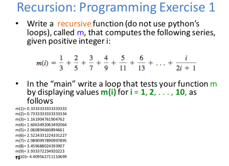 Solved Recursion Programming Exercise 1 Write A Recursive Chegg