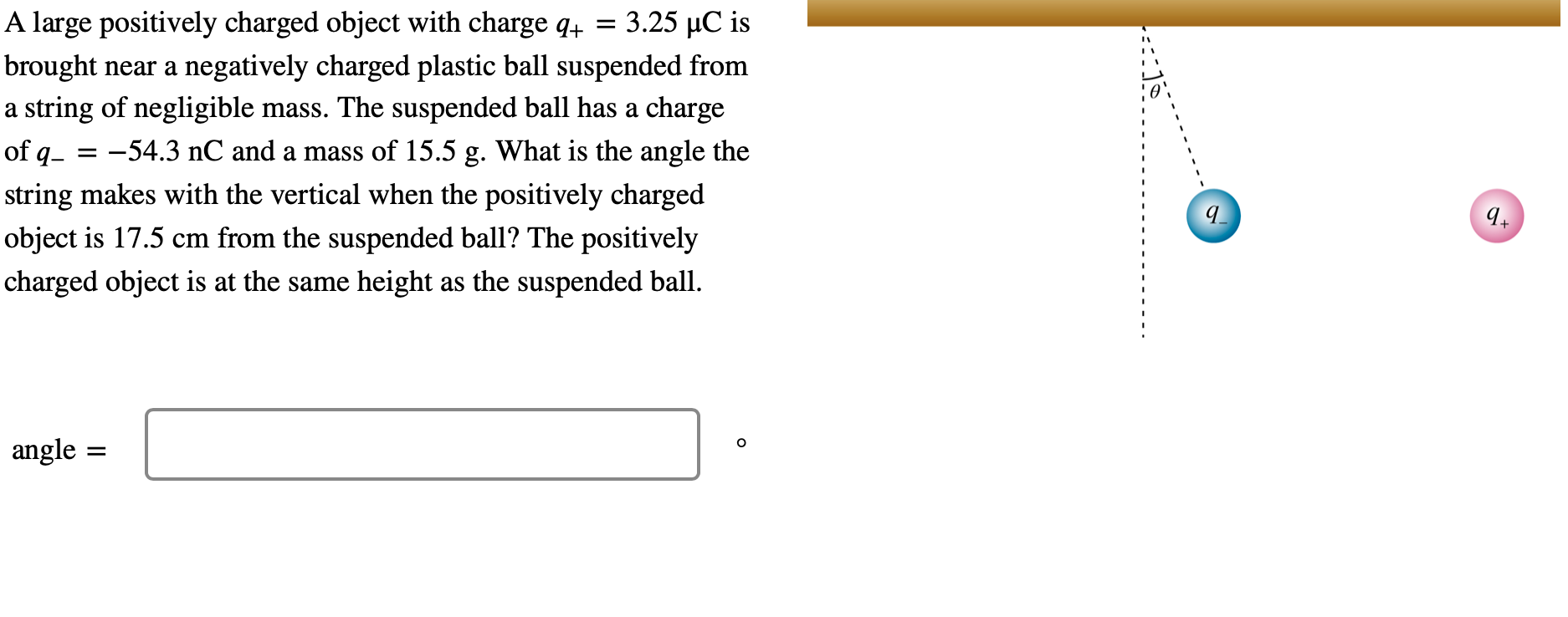 Solved A Large Positively Charged Object With Charge 4 Chegg