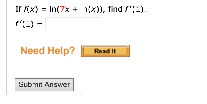 Solved If F X Ln X Ln X Find F F Need Help Chegg