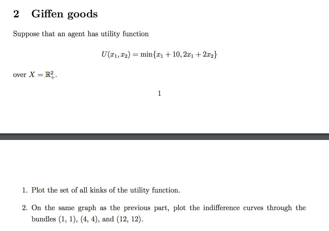 Solved 2 Giffen Goods Suppose That An Agent Has Utility Chegg