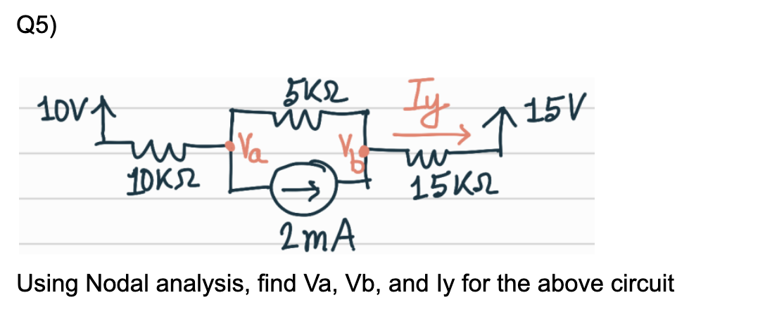 Solved Using Nodal Analysis Find Va Vb And Ly For The Chegg