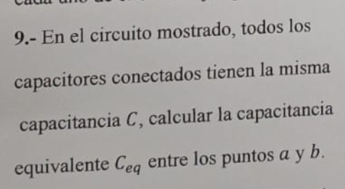 Solved 9 En El Circuito Mostrado Todos Los Capacitores Chegg