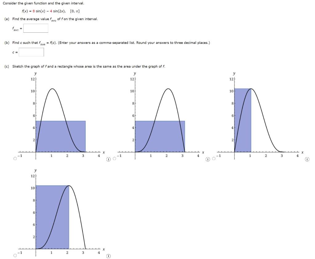 Solved Consider The Given Function And The Given Interval Chegg