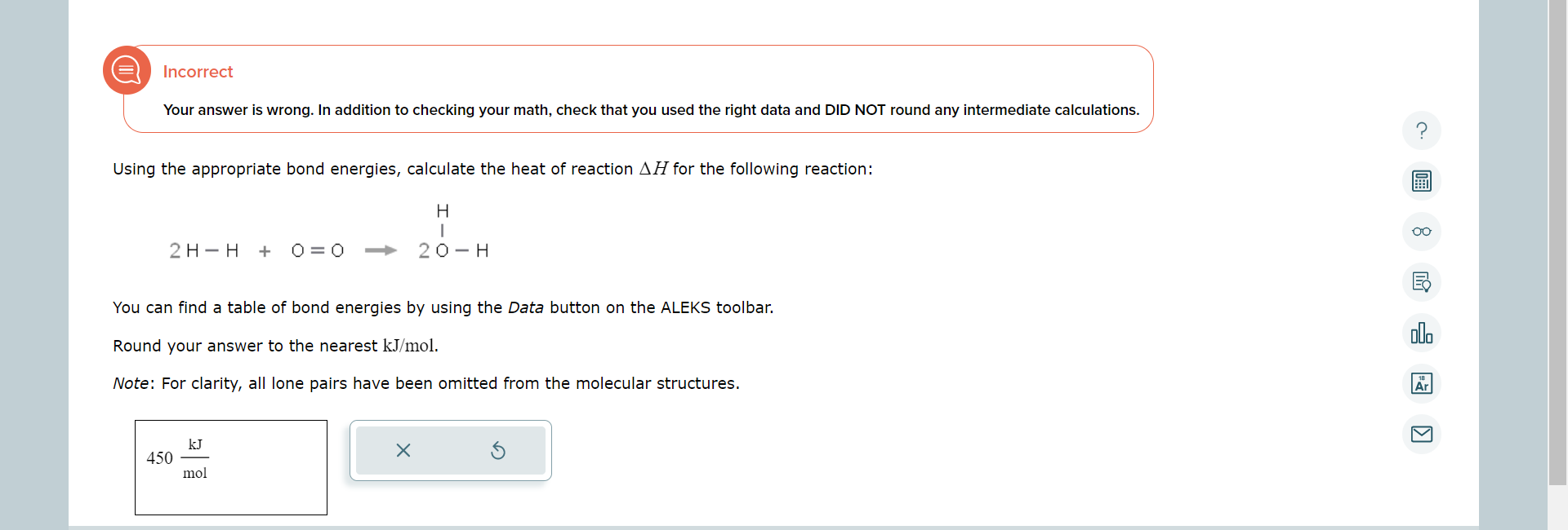 Solved Incorrect Your Answer Is Wrong In Addition To Chegg