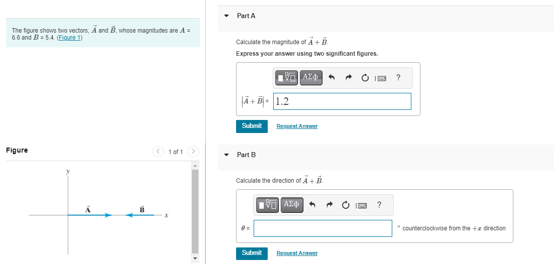 Solved The Figure Shows Two Vectors A And B Whose Chegg