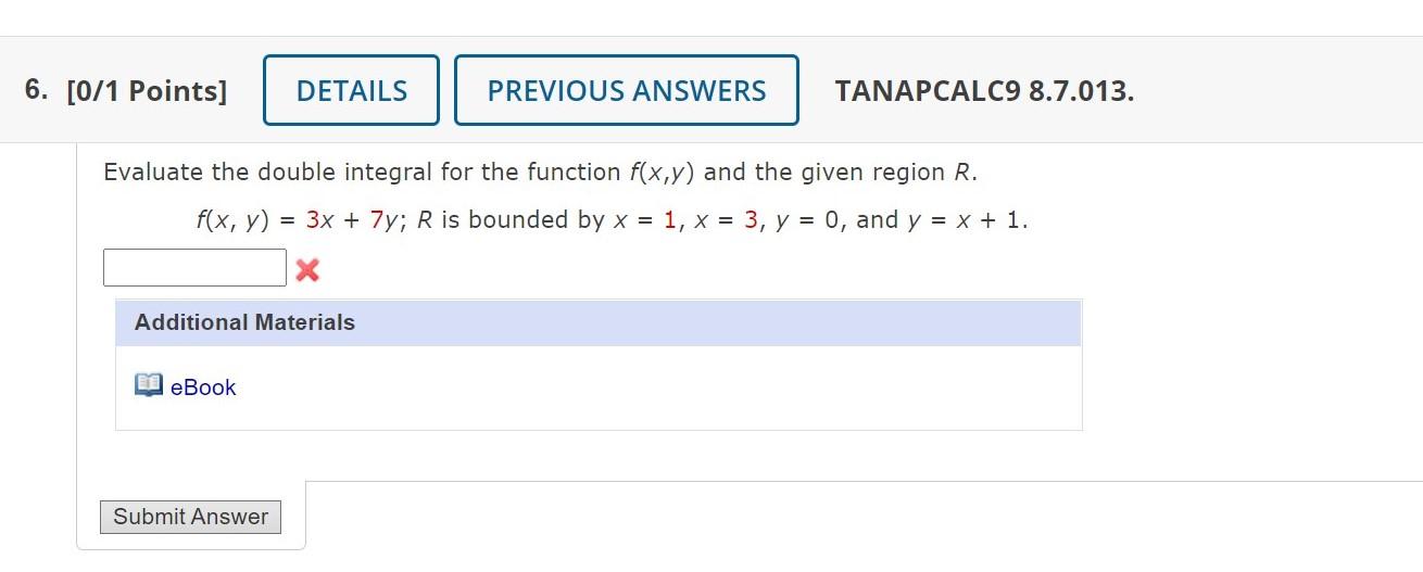 Solved Points Details Previous Answers Tanapcalc Chegg