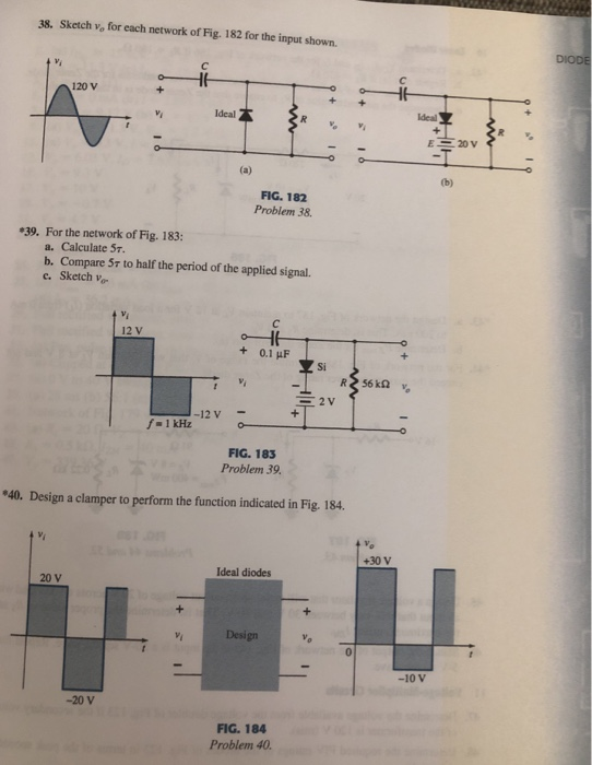 Solved 38 Sketchy For Each Network Of Fig 182 For The Chegg