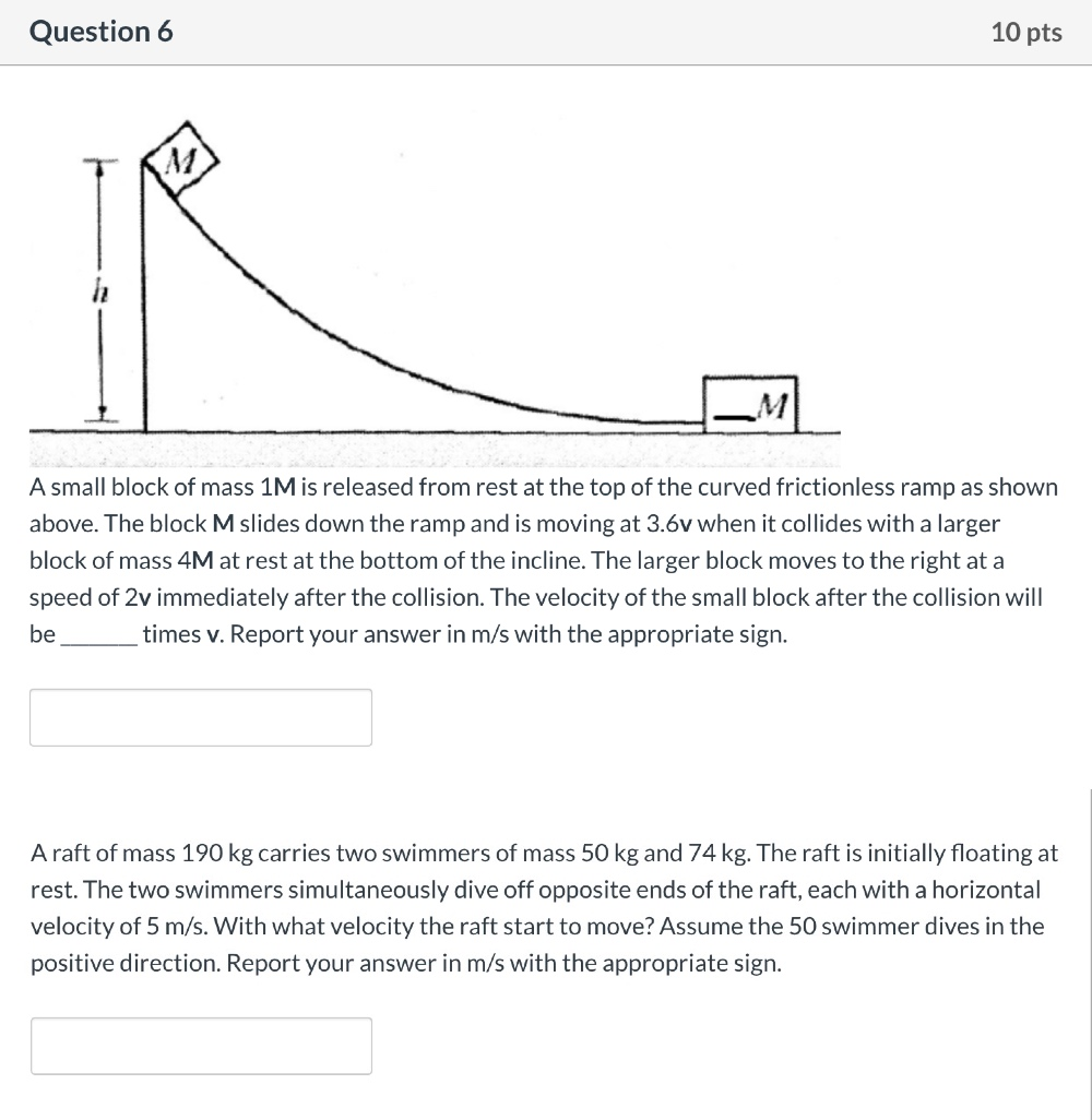 Solved Question Pts A Small Block Of Mass M Is Chegg