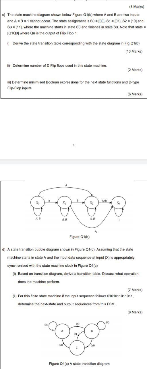 State Machine Diagram Questions And Answers Solved Following